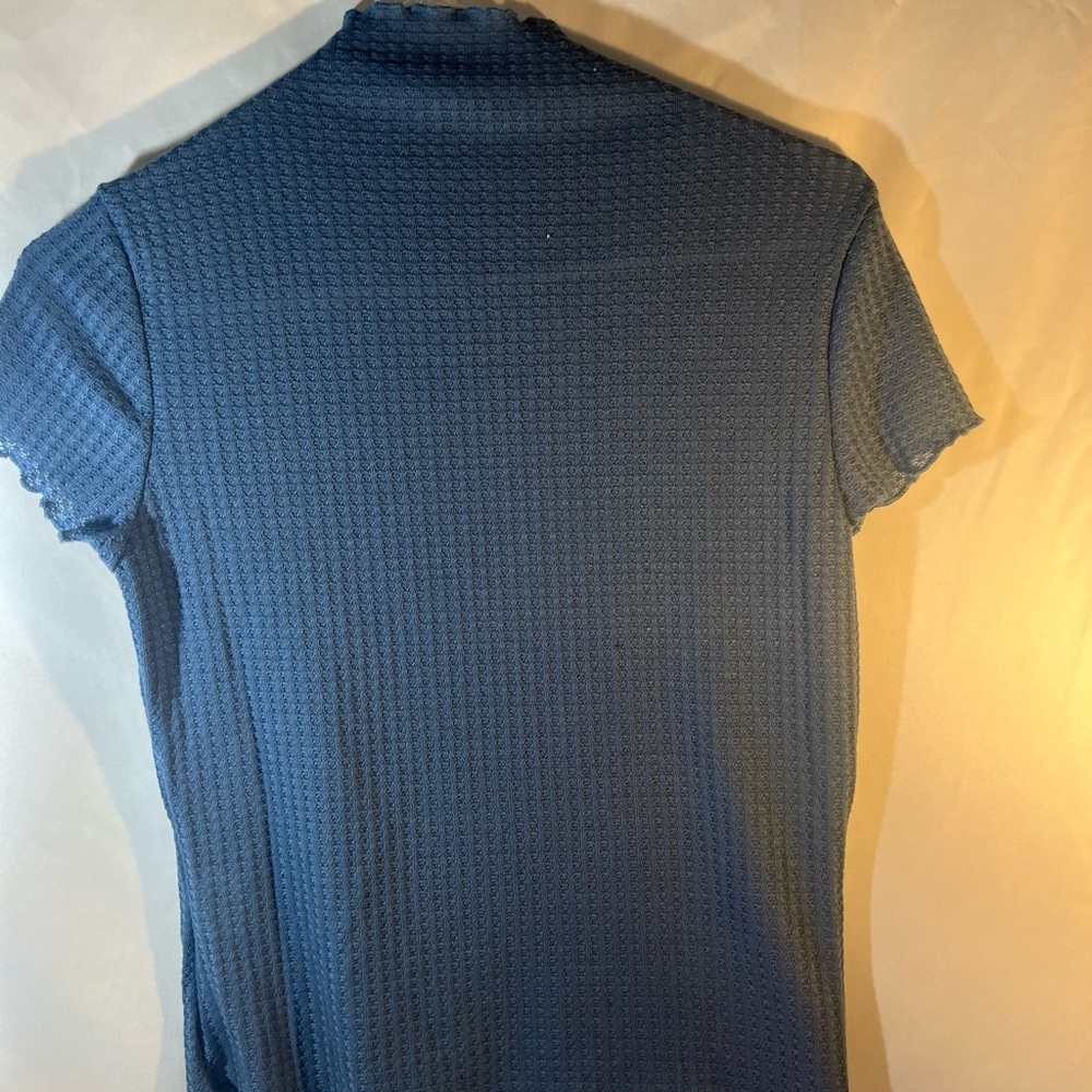 SHEIN Women's Short Sleeve Textured Tee - Blue - Picture 3 of 3